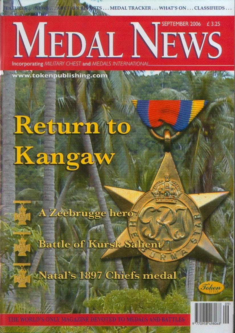 Front cover of 'History re-invented?', Medal News September 2006, Volume 44, Number 8 by Token Publishing